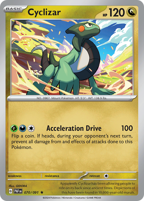 Cyclizar 070/091 Rare Paldean Fates Holo