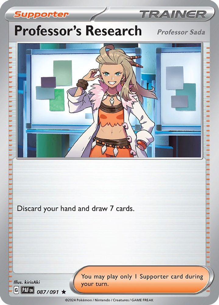 Professor's Research [Professor Sada] 087/091 Holo SV: Paldean Fates