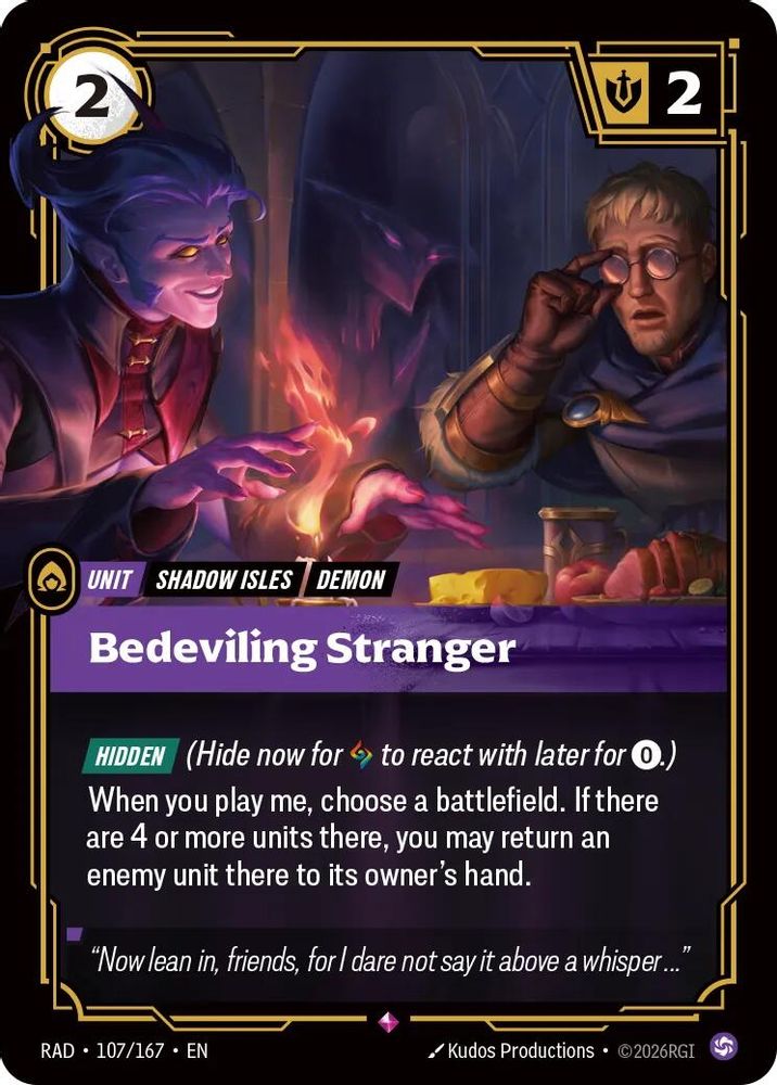 Bedeviling Stranger 107/167 Rare Radiance Riftbound Foil NM