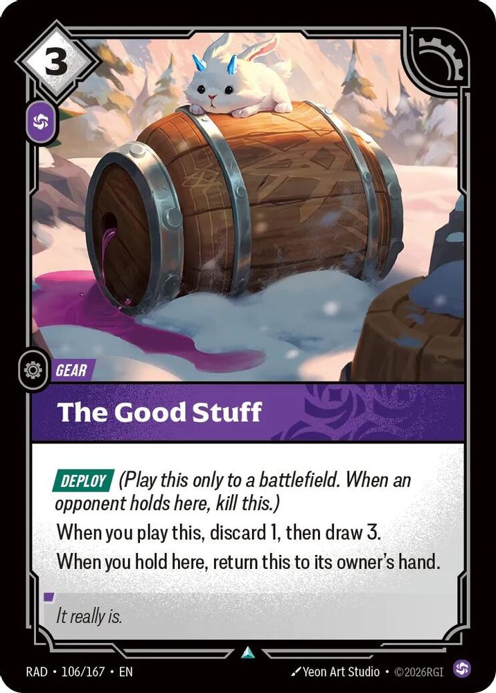 The Good Stuff 106/167 Uncommon Radiance Riftbound Foil NM