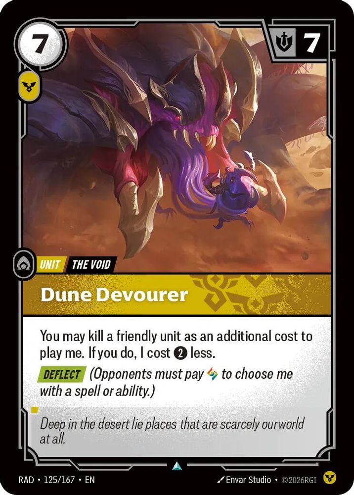 Dune Devourer 125/167 Uncommon Radiance Riftbound Foil NM