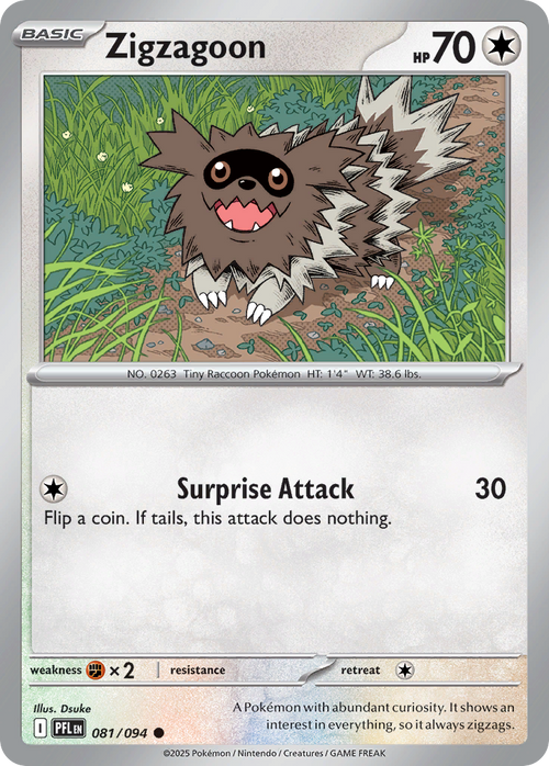 Zigzagoon 081/094 Common Phantasmal Flames