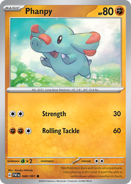 Phanpy 048/091 Common Paldean Fates