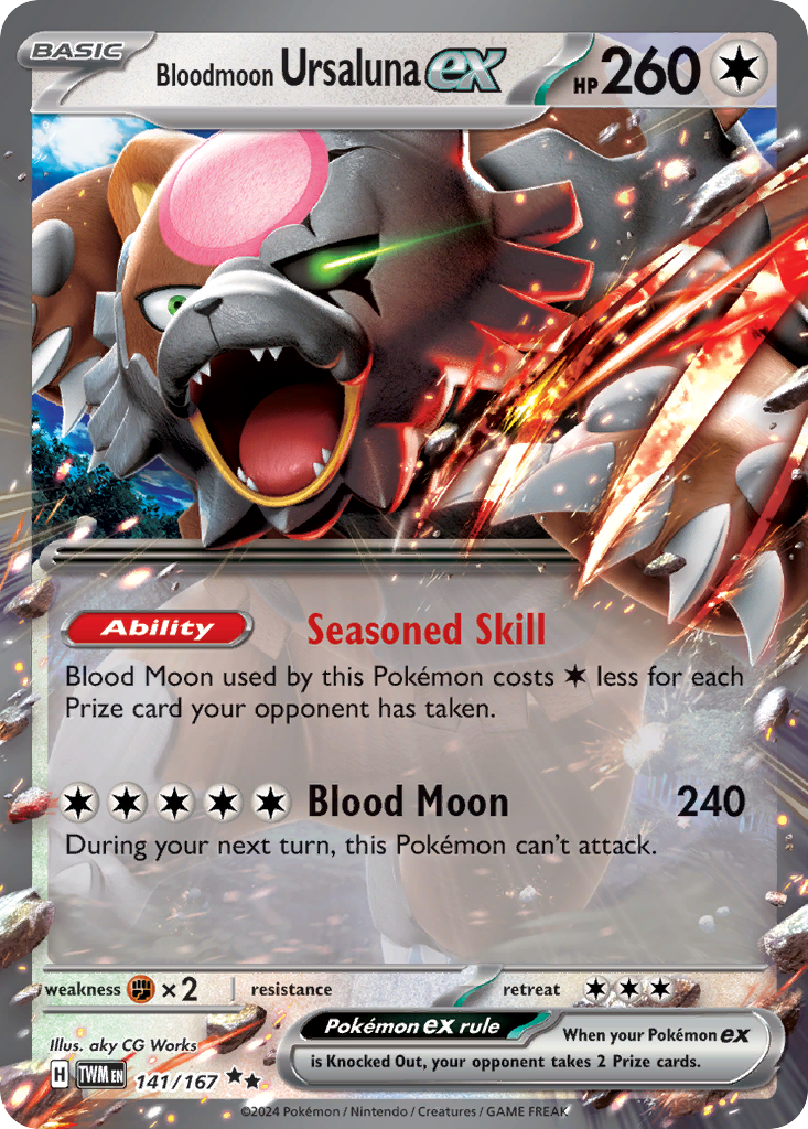 Bloodmoon Ursaluna ex 141/167 Double Rare Twilight Masquerade Holo