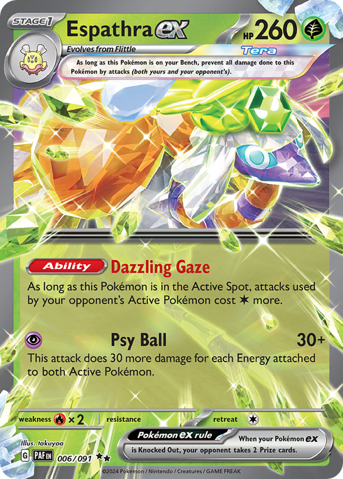 Espathra ex 006/091 Ultra Rare Paldean Fates Holo