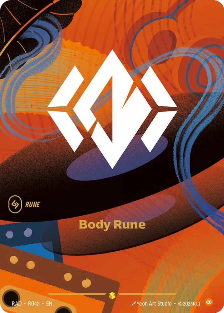 Body Rune (R04a) R04A Showcase Radiance Riftbound Foil NM