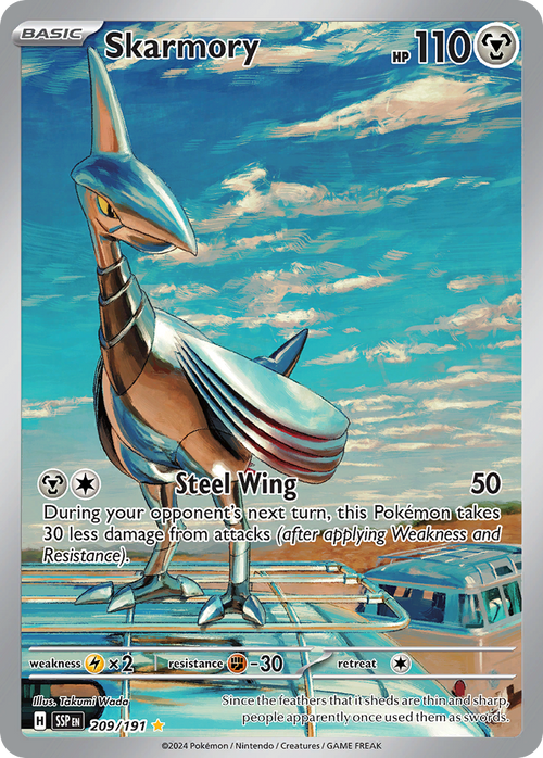 Skarmory 209/191 Illustration Rare Surging Sparks Holo