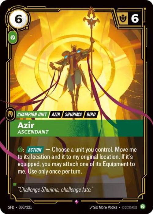 Azir - Ascendant 050/221 Rare Spiritforged Foil