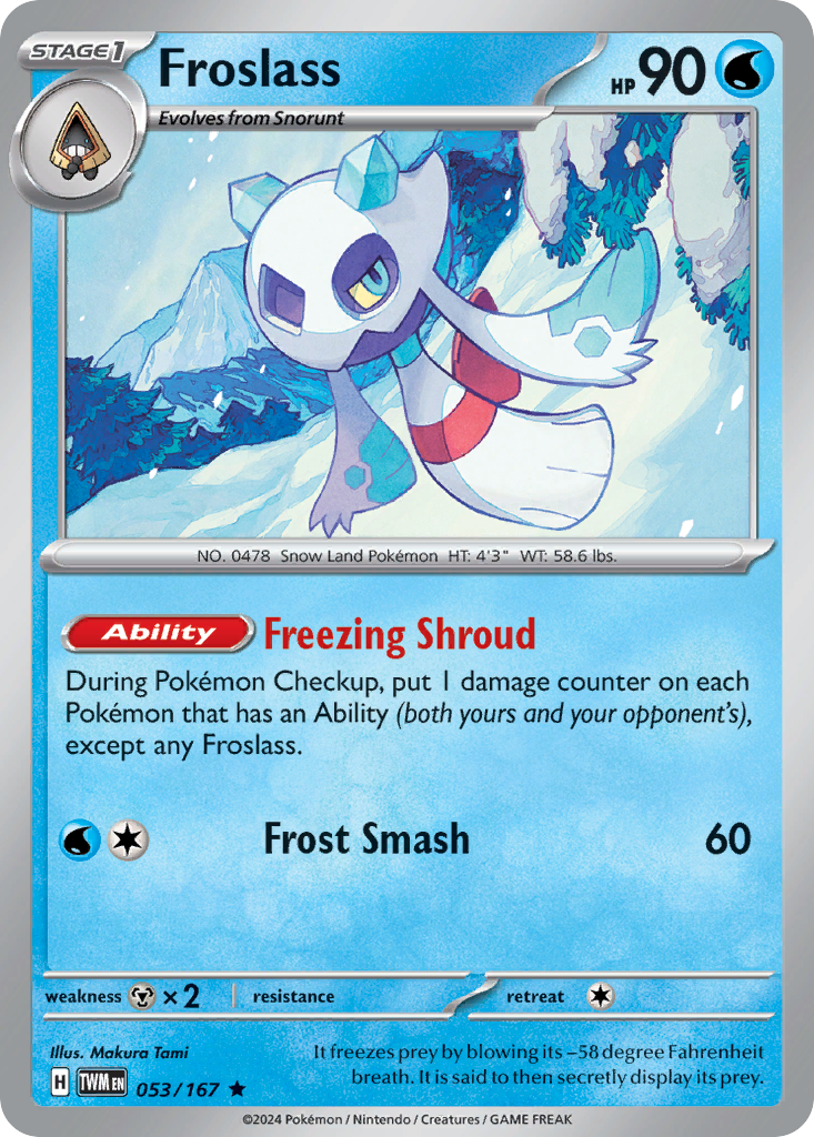 Froslass 053/167 Rare Twilight Masquerade Holo