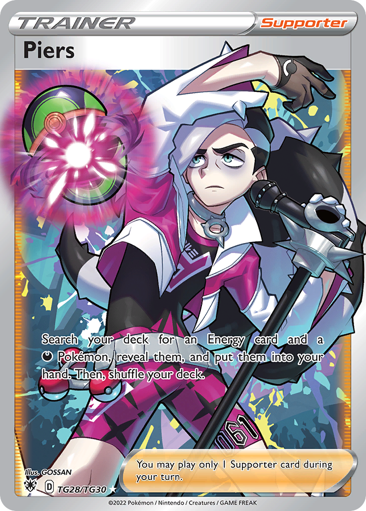 Piers TG28/TG30 Ultra Rare Astral Radiance Trainer Gallery Pokemon Holo NM