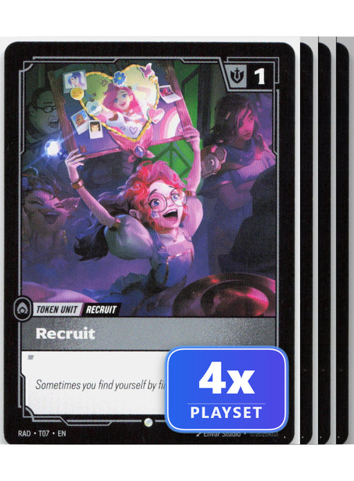 Playset of 4 Recruit (T07) Common Radiance Riftbound NM
