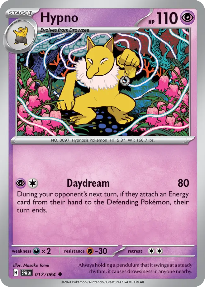 Hypno 017/064 Uncommon Shrouded Fable Pokemon NM