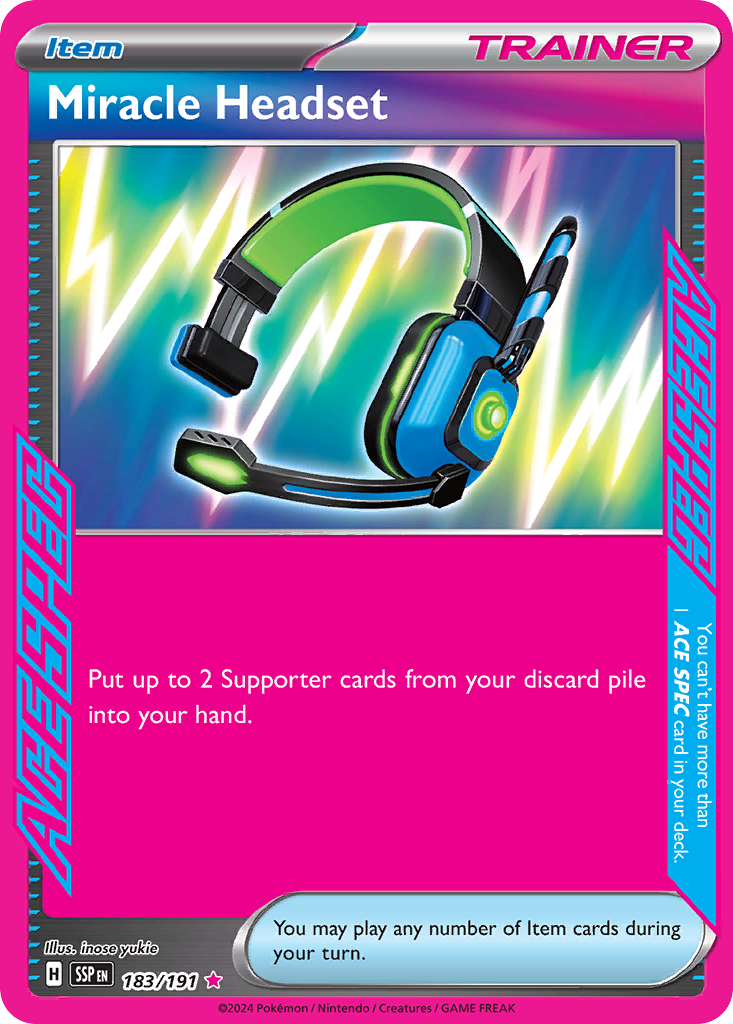 Miracle Headset 183/191 ACE SPEC Surging Sparks Holo