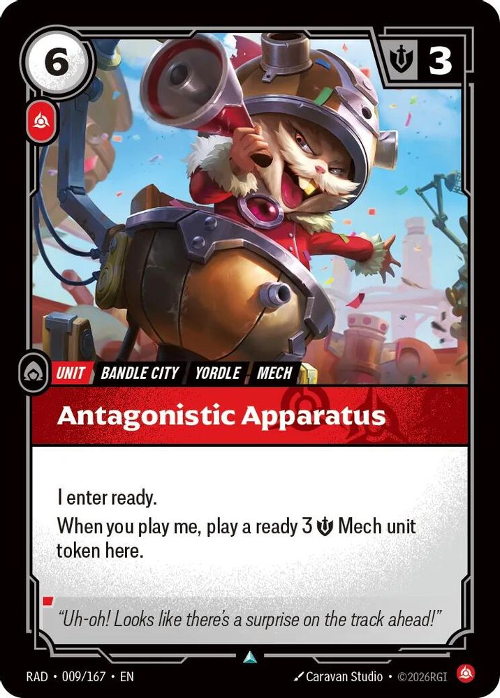 Antagonistic Apparatus 009/167 Uncommon Radiance Riftbound Foil NM