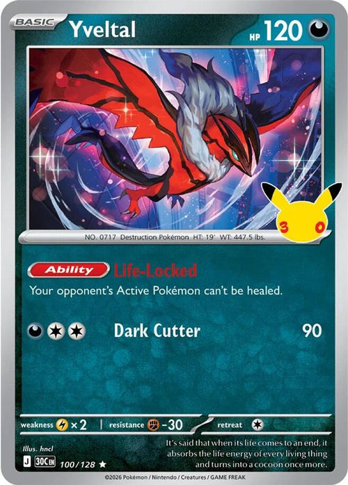 Yveltal 100/128 ME: 30th Celebration Holo