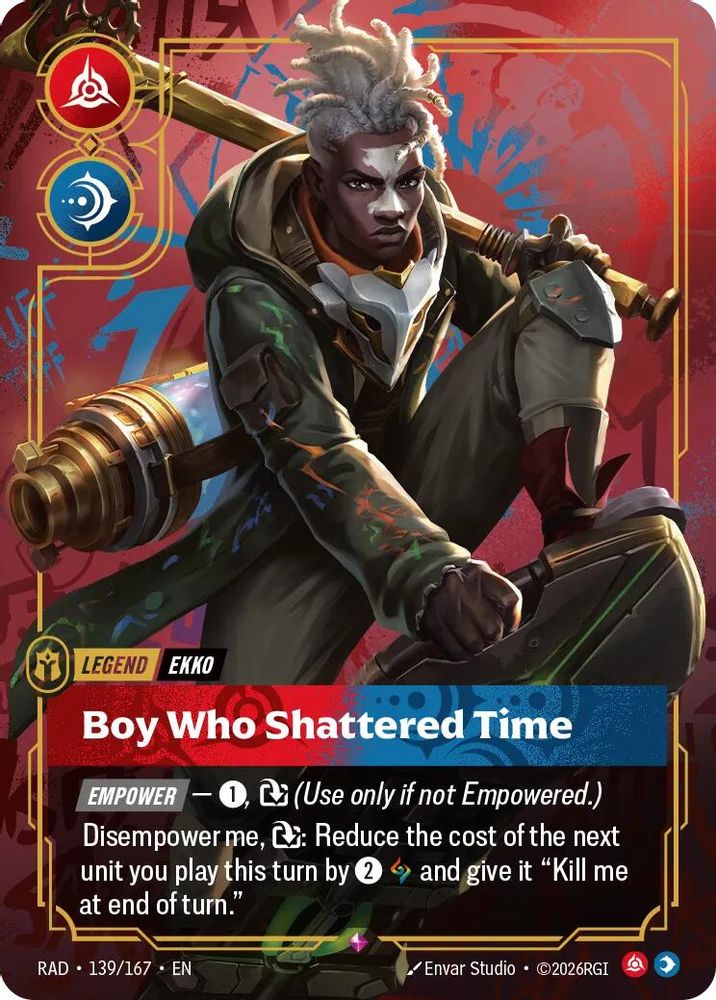 Ekko, Boy Who Shattered Time 139/167 Rare Radiance Riftbound Foil NM