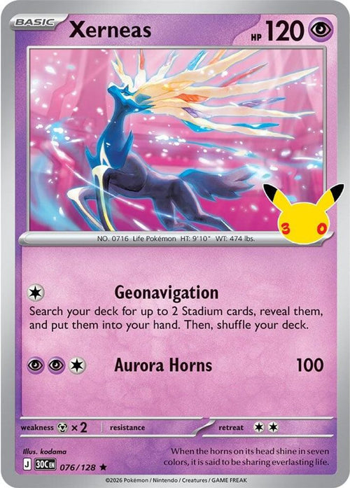 Xerneas 076/128 ME: 30th Celebration Holo