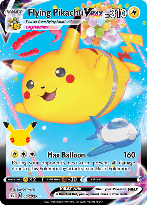 Flying Pikachu VMAX 007/025 Holo Ultra Rare Celebrations Pokemon NM