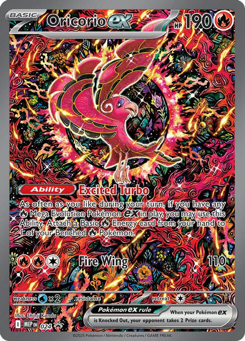 Oricorio ex 024 Holo Promo ME: Mega Evolution Promo