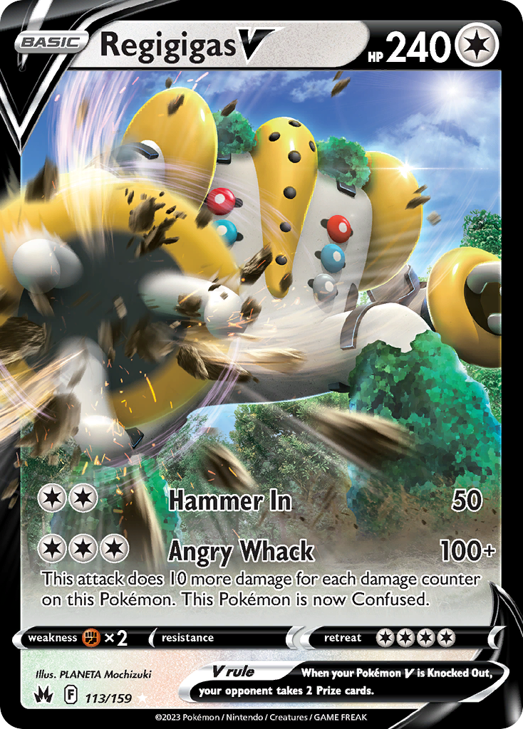 Regigigas V 113/159 Holo Ultra Rare Crown Zenith