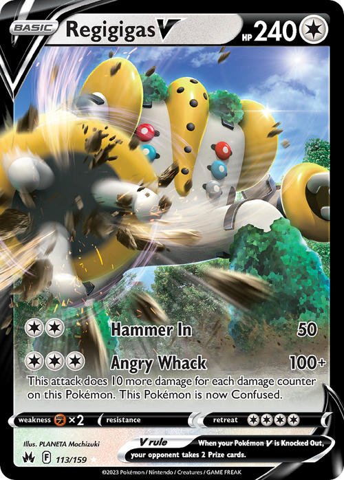 Regigigas V 113/159 Holo Ultra Rare Crown Zenith