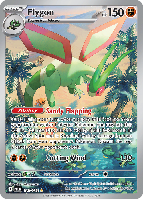 Flygon 101/094 Illustration Rare Phantasmal Flames Holo