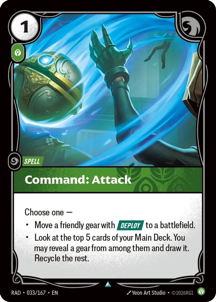 Command: Attack 033/167 Uncommon Radiance Riftbound NM