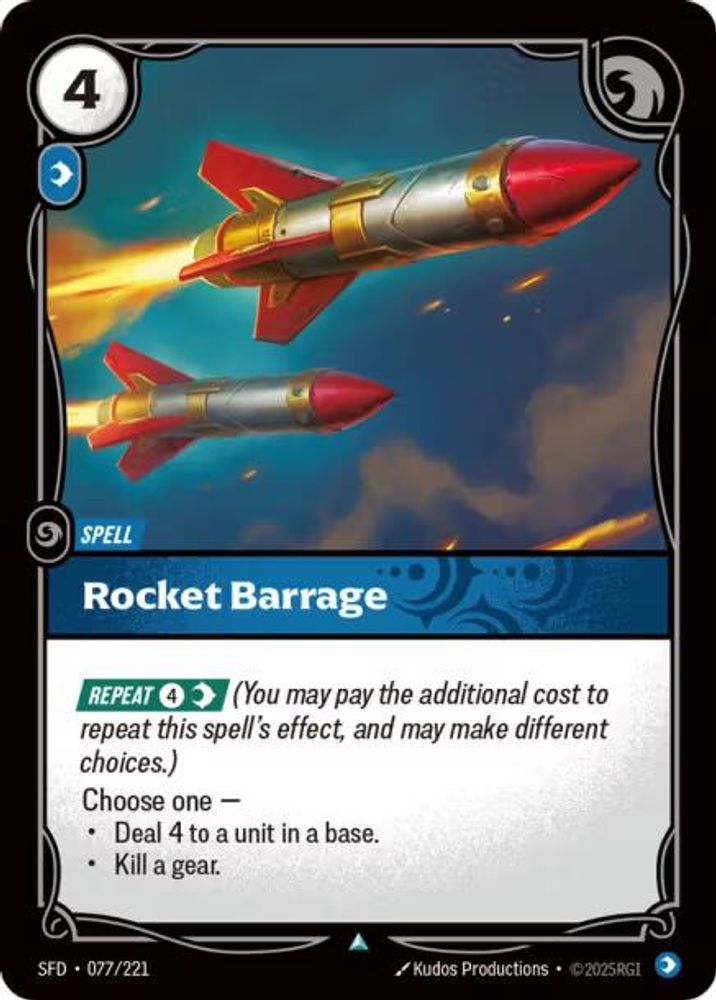 Rocket Barrage 077/221 Uncommon Spiritforged