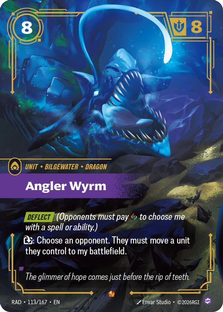 Angler Wyrm 113/167 Epic Radiance Riftbound Foil NM