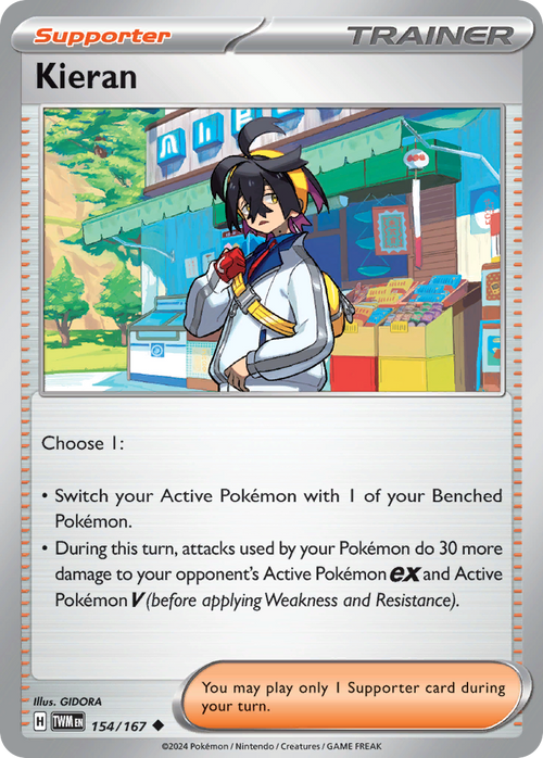 Kieran 154/167 Uncommon Twilight Masquerade Reverse Holo
