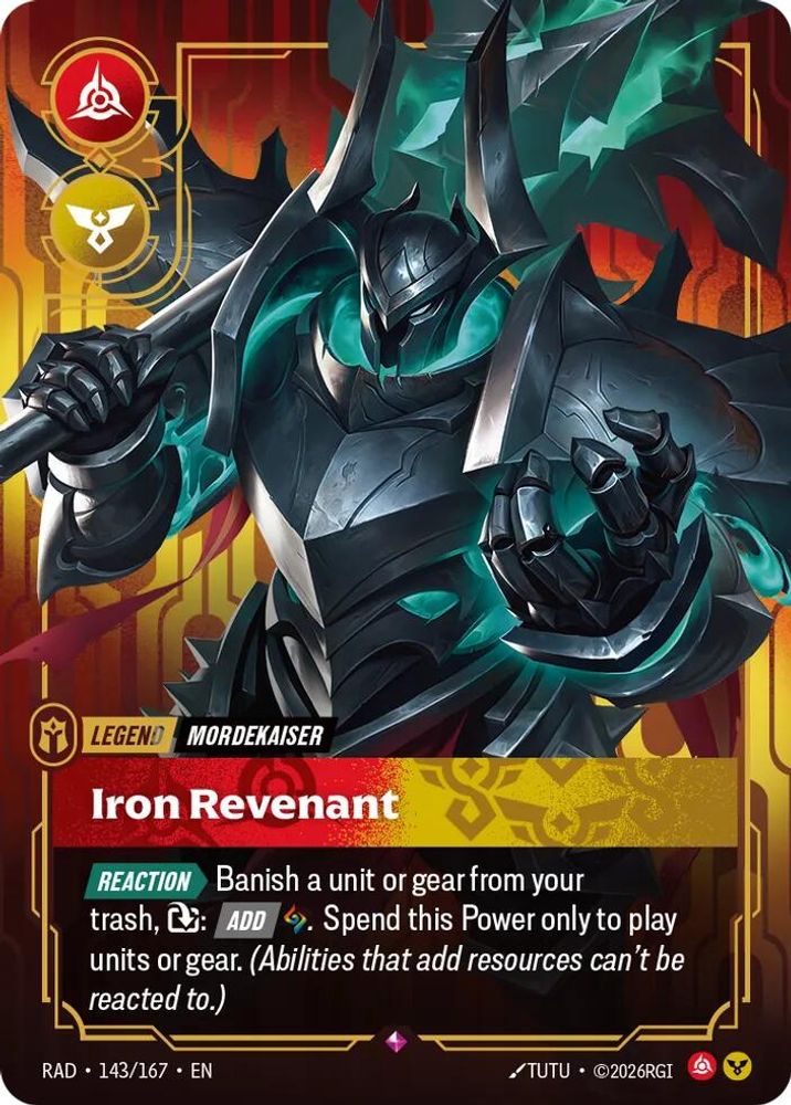 Mordekaiser, Iron Revenant 143/167 Rare Radiance Foil