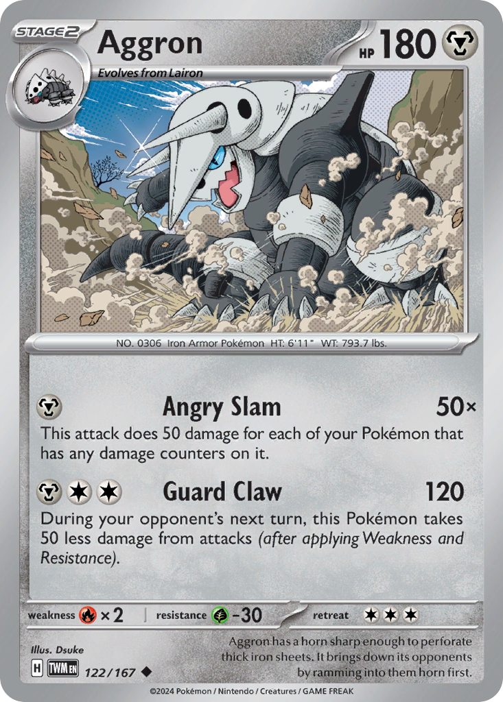 Aggron 122/167 Uncommon Twilight Masquerade