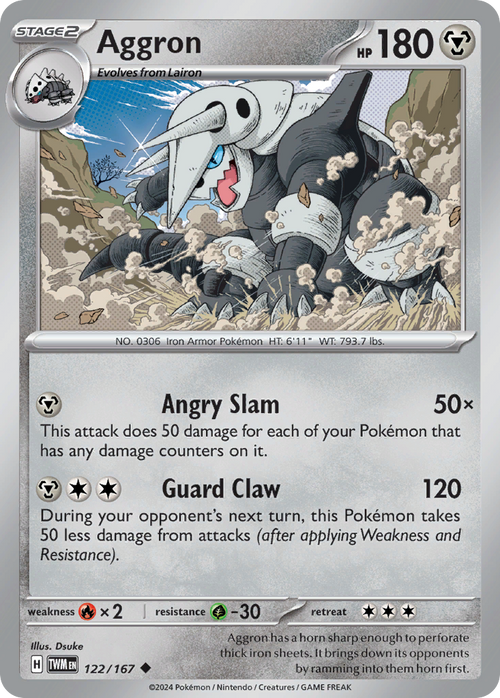 Aggron 122/167 Uncommon Twilight Masquerade Reverse Holo