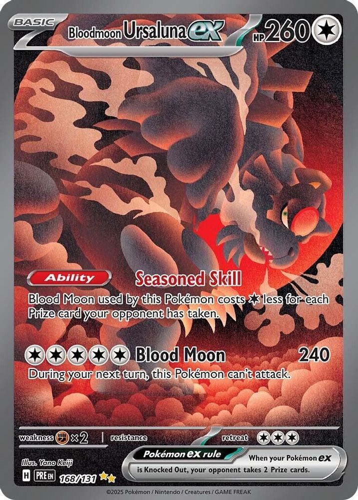 Bloodmoon Ursaluna ex 168/131 Prismatic Evolutions Holo