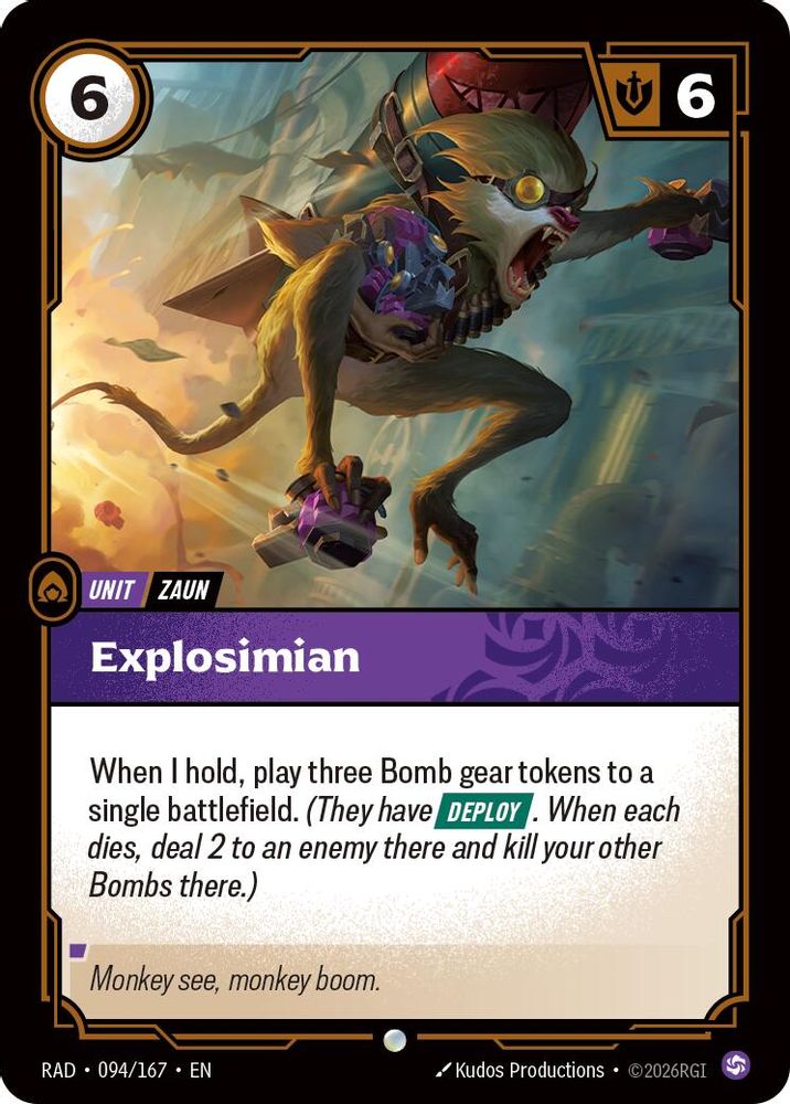 Explosimian 094/167 Common Radiance Riftbound Foil NM