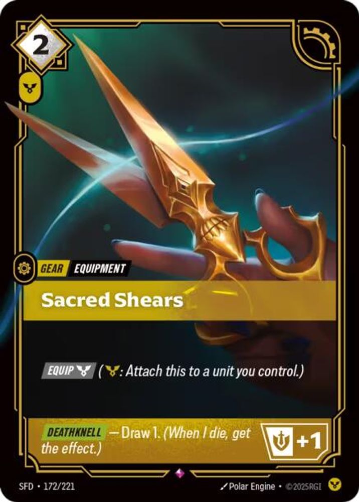 Sacred Shears 172/221 Rare Spiritforged Foil