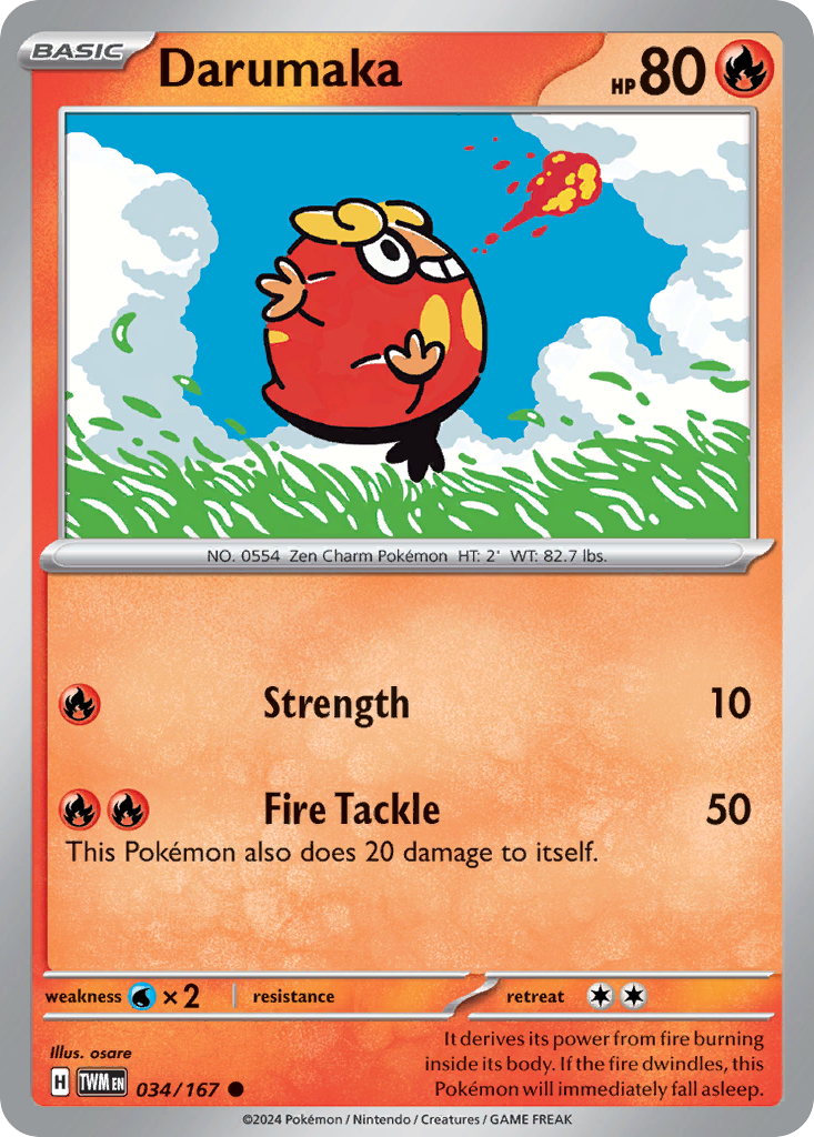 Darumaka 034/167 Common Twilight Masquerade Reverse Holo