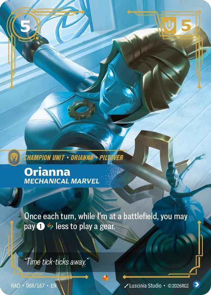 Orianna, Mechanical Marvel 068/167 Epic Radiance Riftbound Foil NM