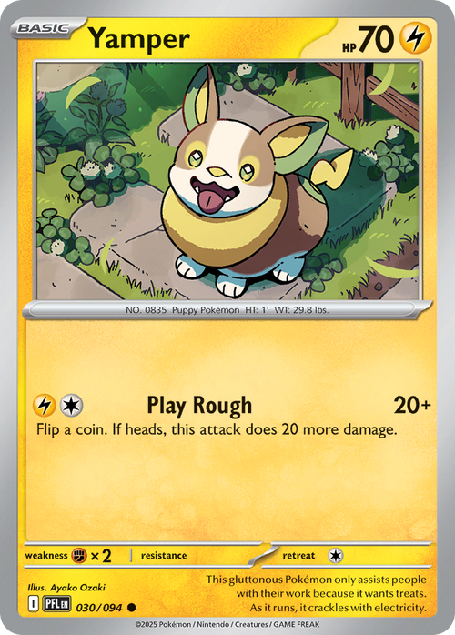 Yamper 030/094 Common Phantasmal Flames Reverse Holo