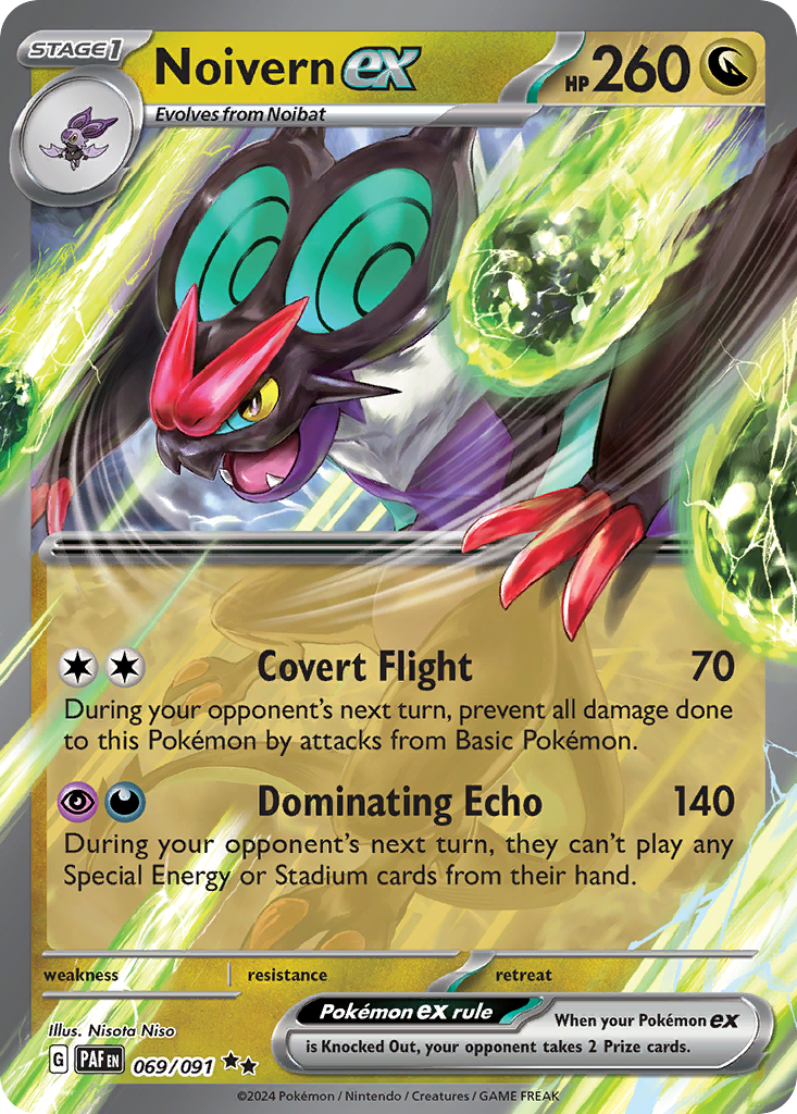 Noivern ex 069/091 Double Rare Paldean Fates Holo