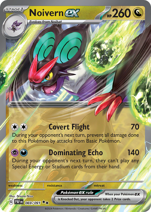 Noivern ex 069/091 Double Rare Paldean Fates Holo