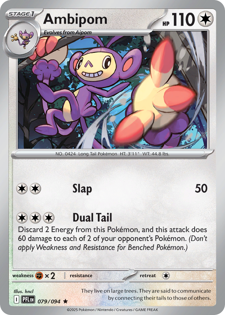 Ambipom 079/094 Rare Phantasmal Flames Reverse Holo