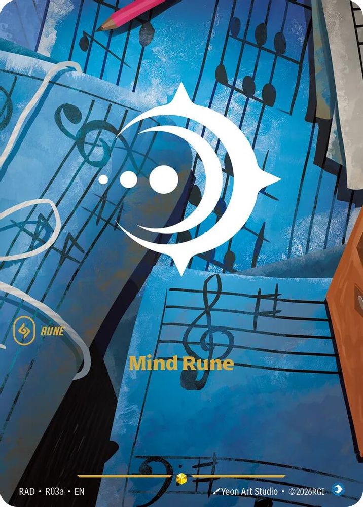 Mind Rune (R03a) R03A Showcase Radiance Riftbound Foil NM