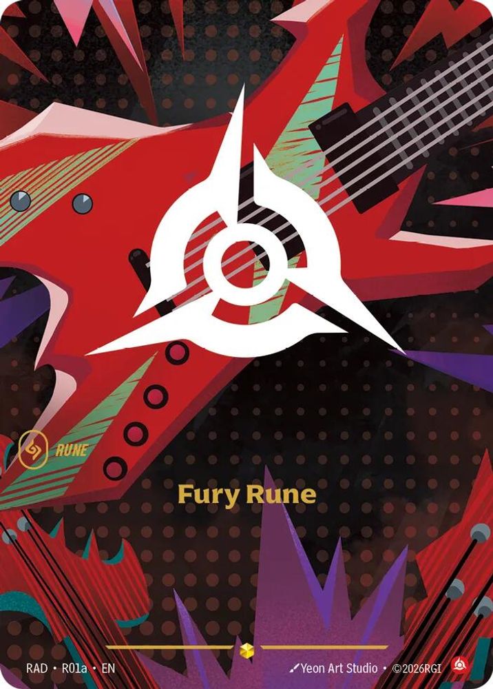 Fury Rune (R01a) R01A Showcase Radiance Riftbound Foil NM