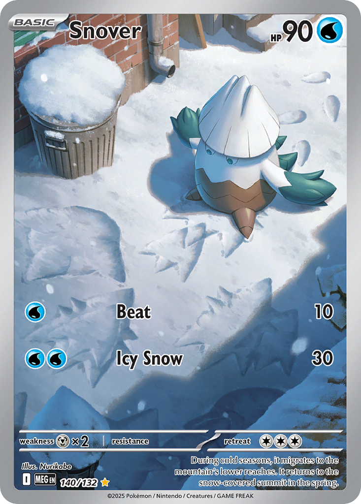 Snover 140/132 Illustration Rare Mega Evolution Holo