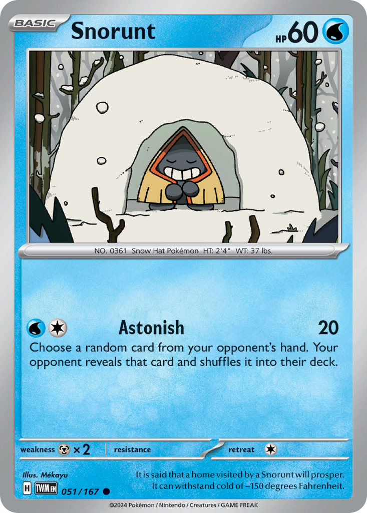Snorunt 051/167 Common Twilight Masquerade Reverse Holo