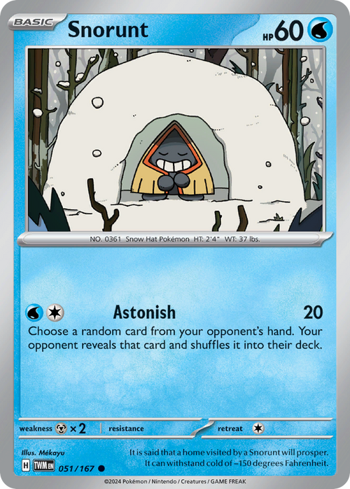 Snorunt 051/167 Common Twilight Masquerade Reverse Holo