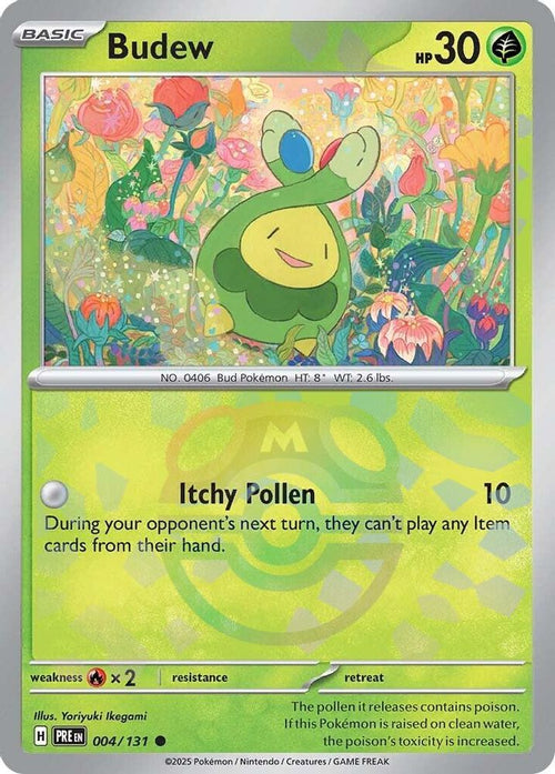 Budew (Master Ball Pattern) 004/131 Holo Common Prismatic Evolutions