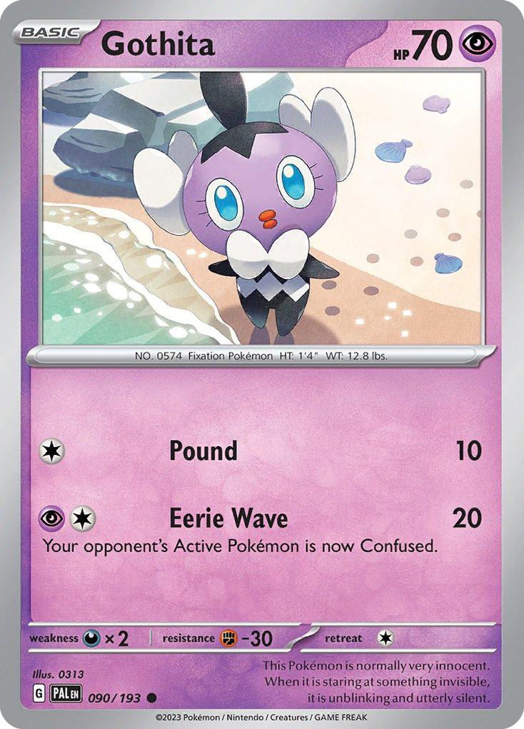 Gothita 090/193 Common Paldea Evolved Reverse Holo