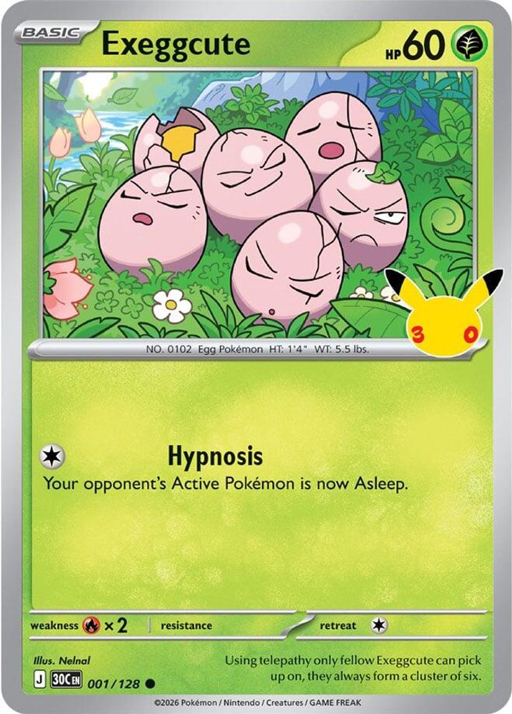 Exeggcute 001/128 Holo Common ME: 30th Celebration
